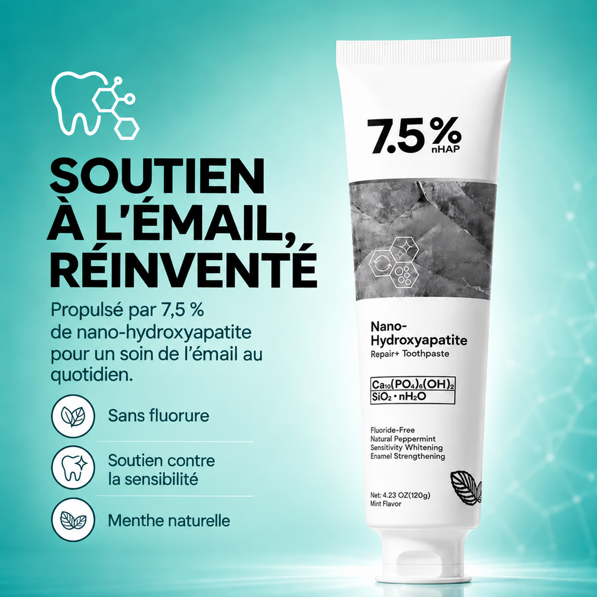 Dentifrice Reminéralisant à l'Hydroxyapatite
