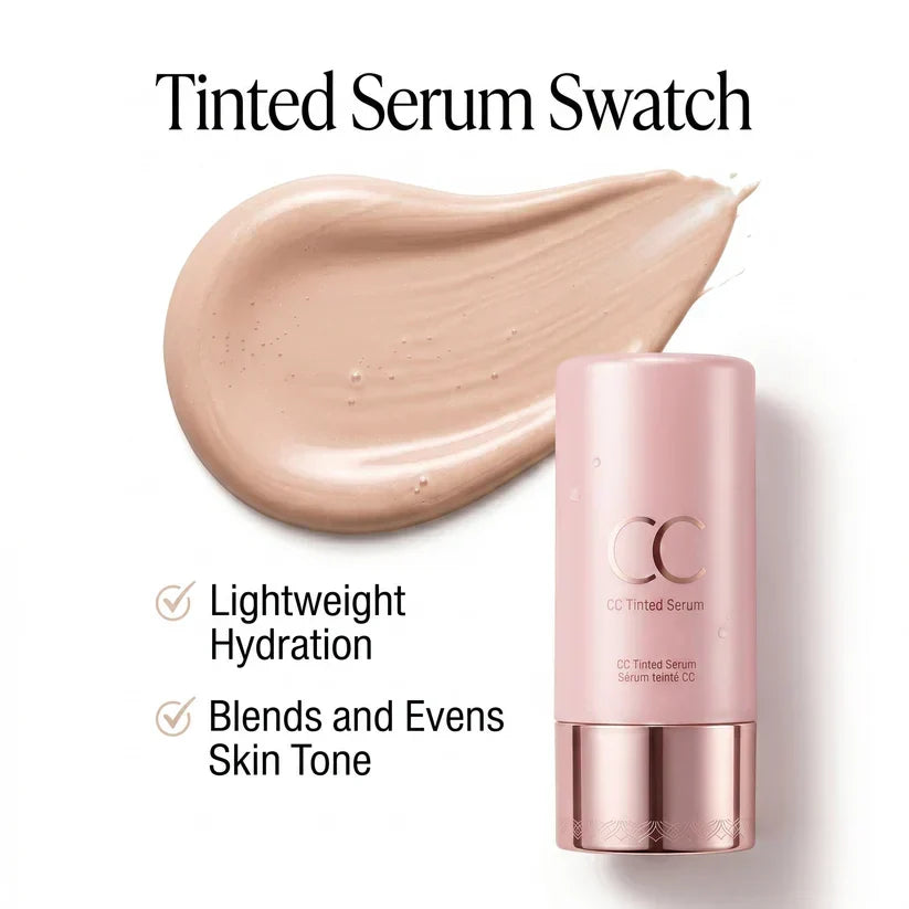CC Color-Correcting Tinted Serum – Lightweight, Shade-Adaptive Coverage with 24H Hydration & 16H Waterproof Wear